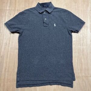 Ralph Lauren Polo Shirt Men's Charcoal Heathered Short Sleeve Size S